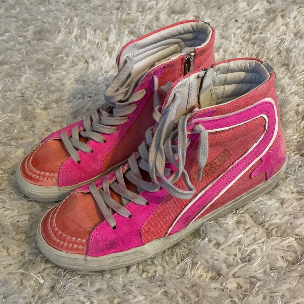 Golden Goose Pink Highlighter Slide Sneaker